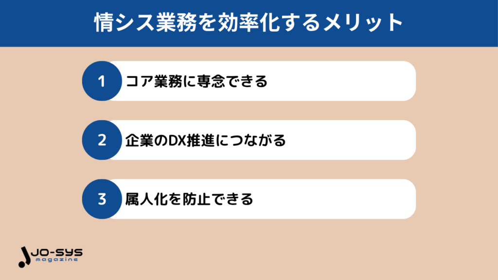 情シス業務を効率化するメリット