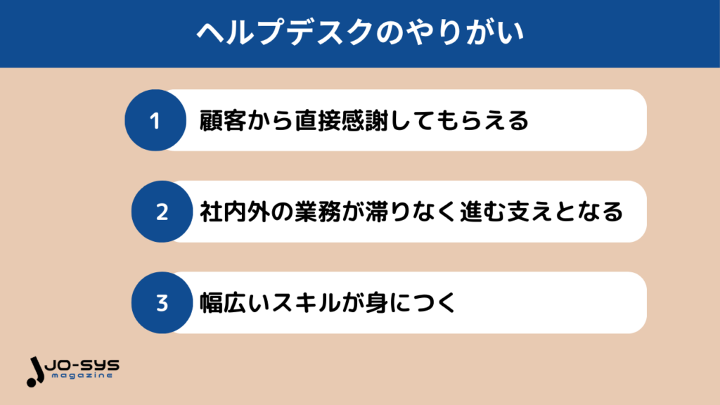 ヘルプデスクのやりがい