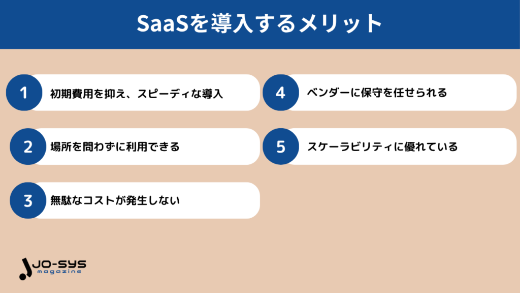 SaaSを導入するメリット