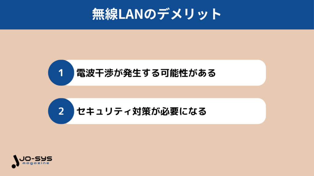 無線LANのデメリット