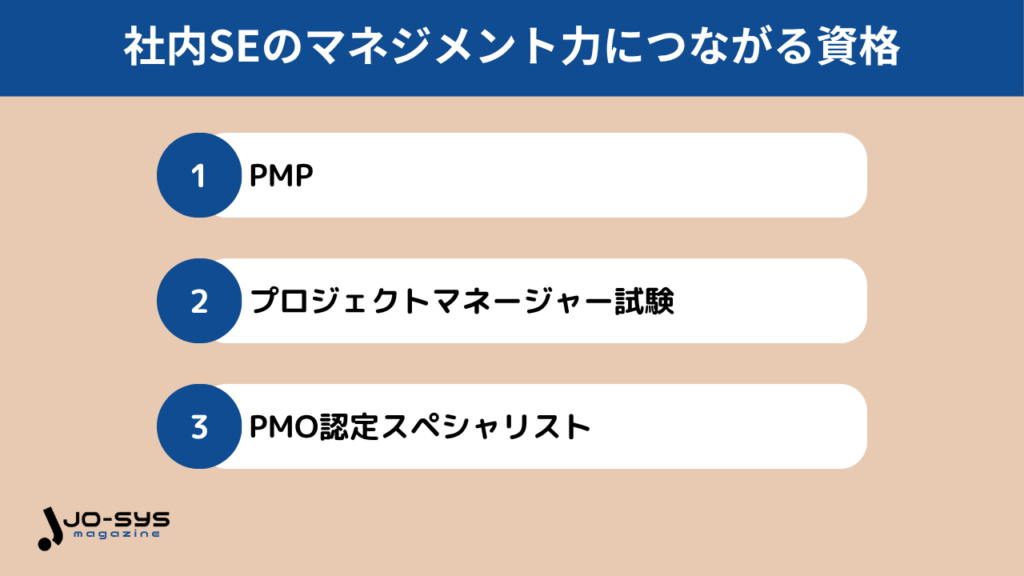 社内SEのマネジメント力につながる資格