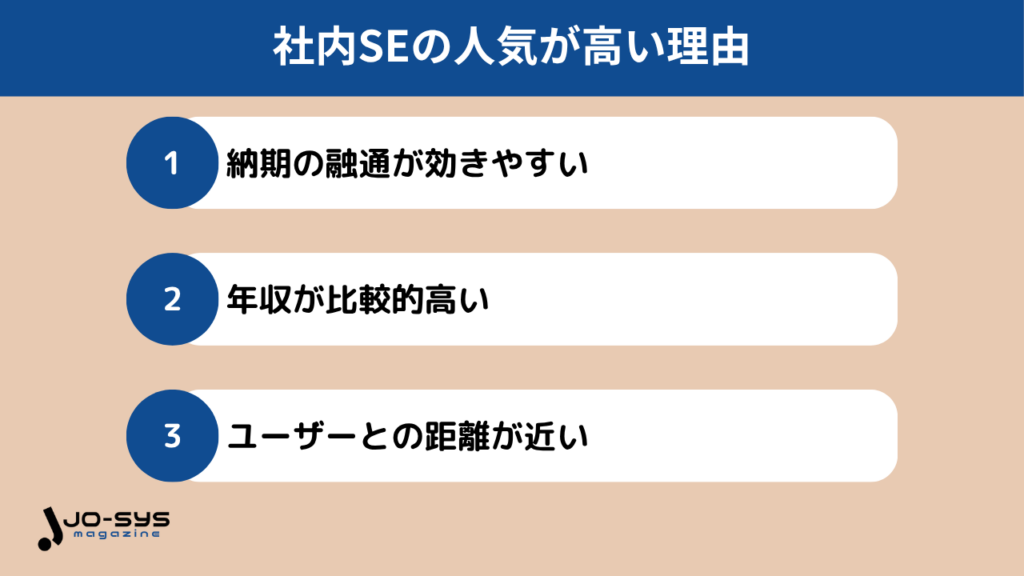 社内SEの人気が高い理由