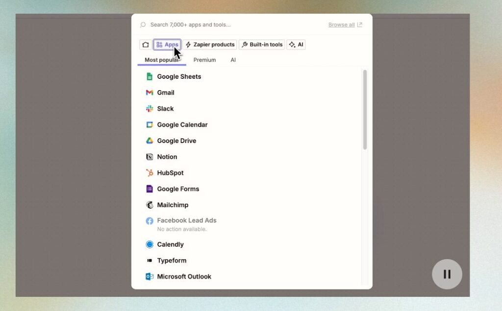 zapierのサービス画像