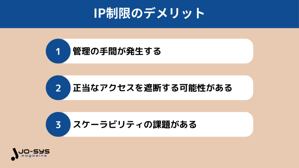 IP制限のデメリットの画像