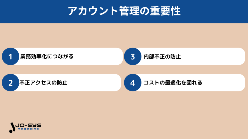 アカウント管理の重要性の画像