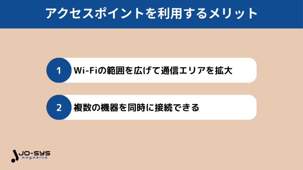 アクセスポイントを利用するメリット