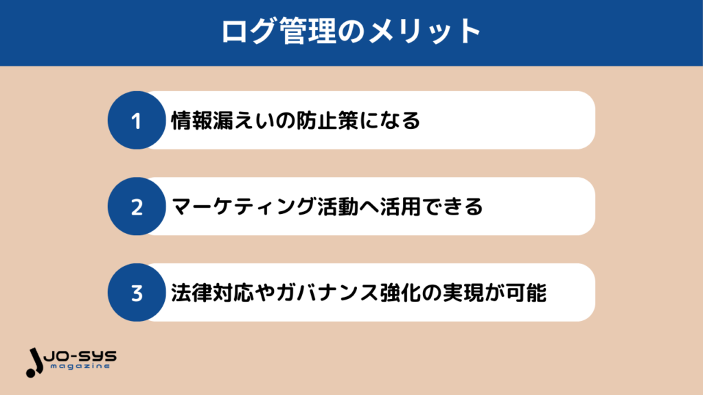 ログ管理のメリット