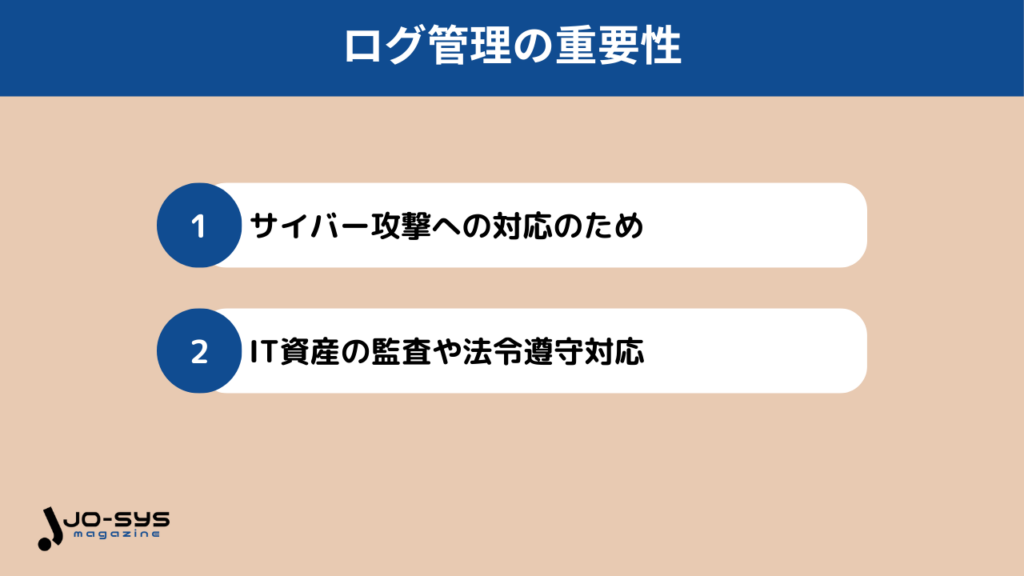 ログ管理の重要性の画像