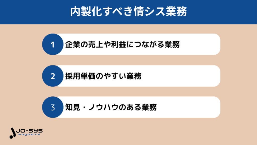 内製化すべき情シス業務