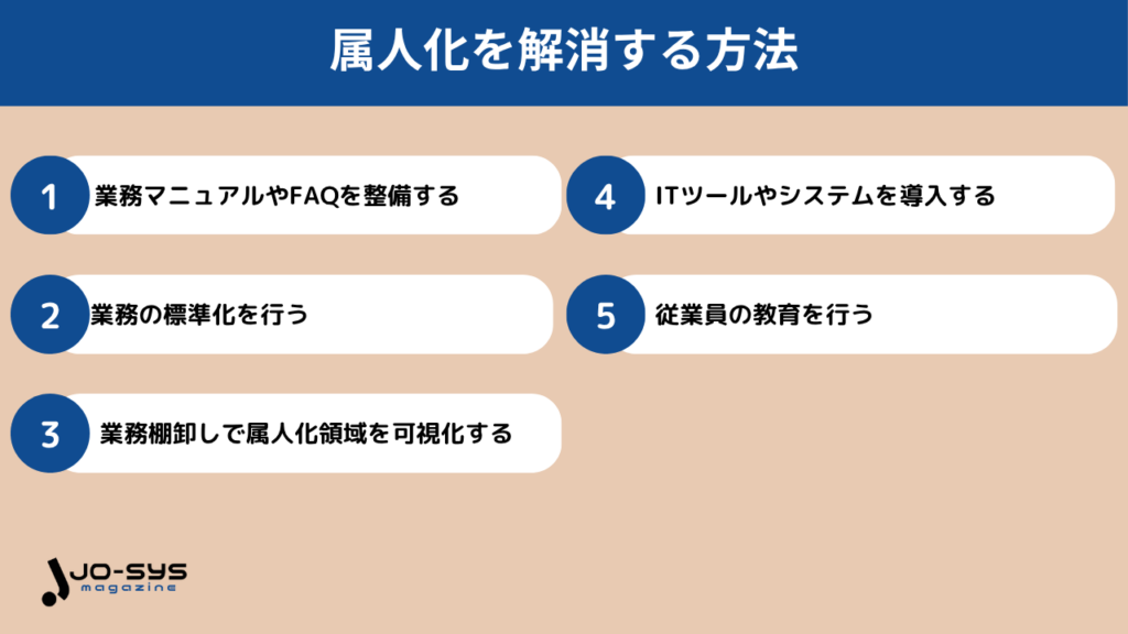 属人化を解消する方法