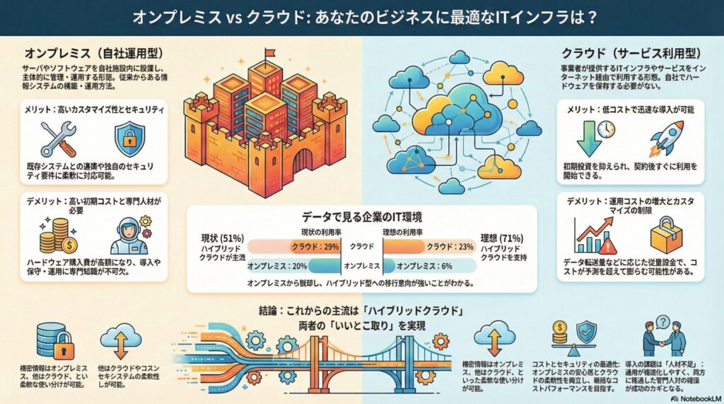 オンプレミスとクラウドの違い