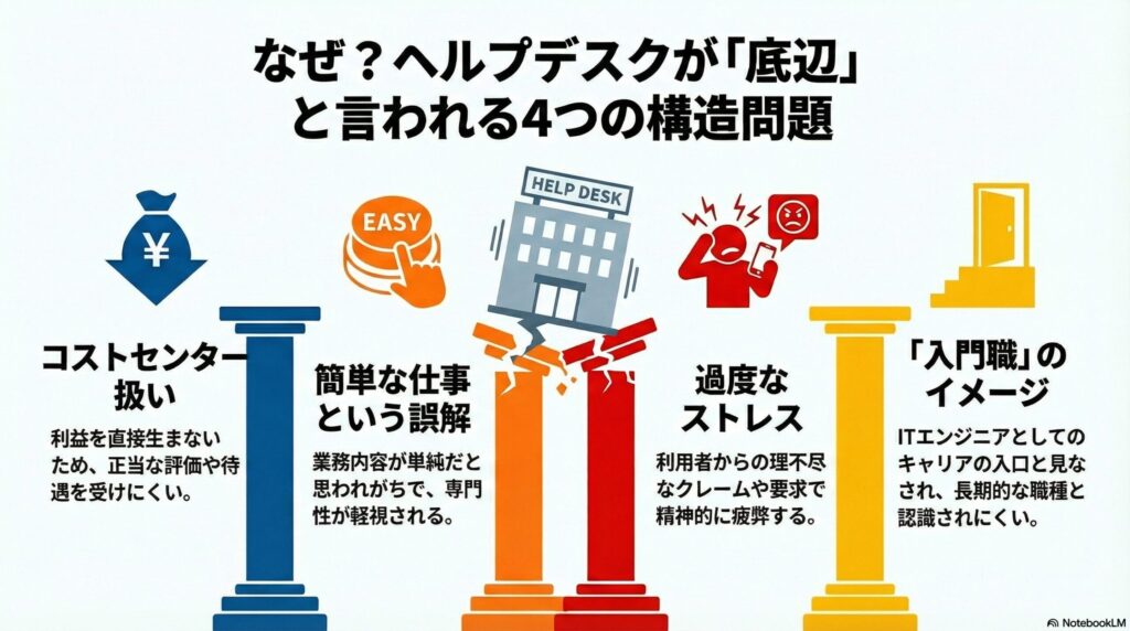 ヘルプデスク業務が「底辺」と言われる理由