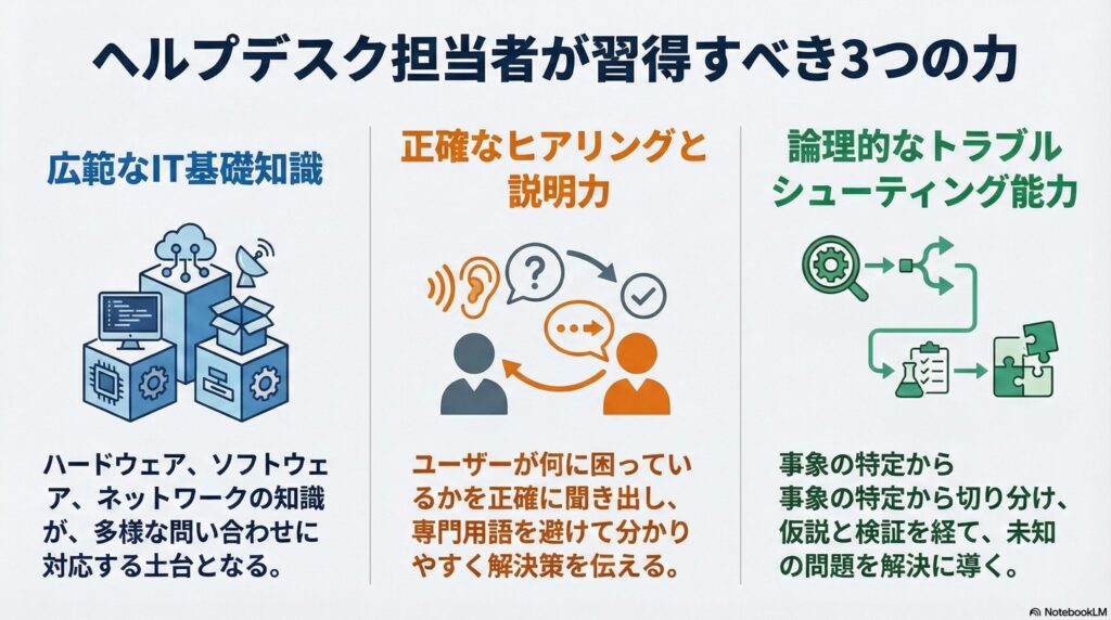 ヘルプデスク担当者が勉強するべき知識とスキル