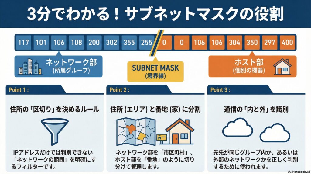 サブネットマスクとはの画像