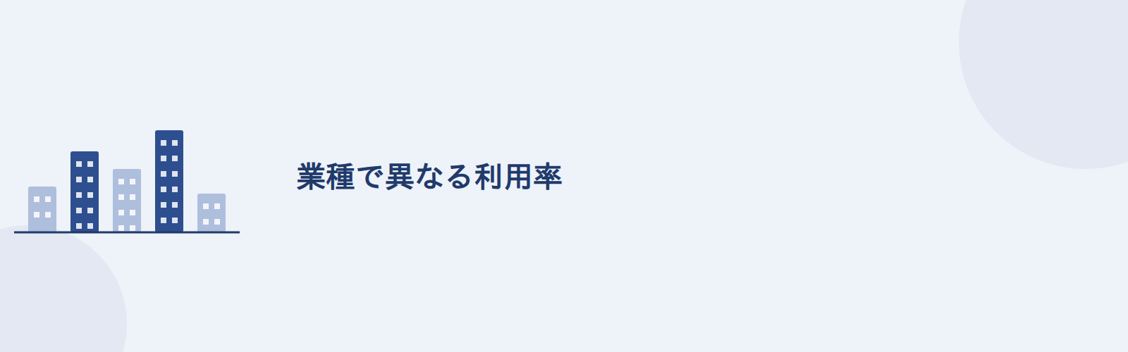 業種で異なる利用率
