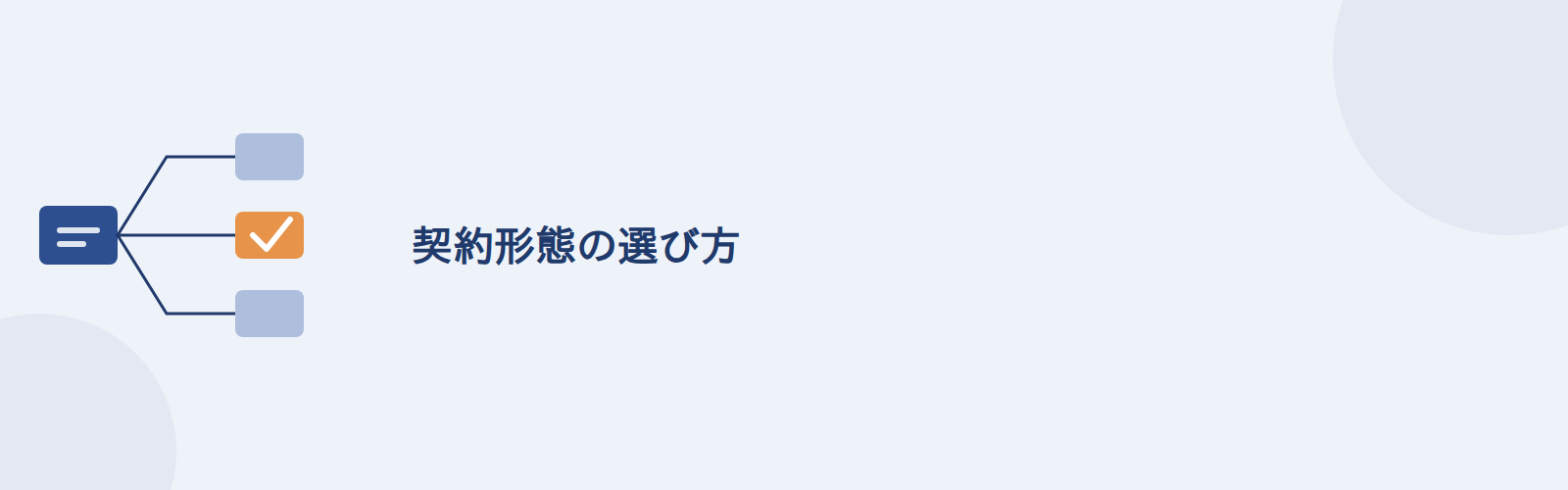 契約形態の選び方