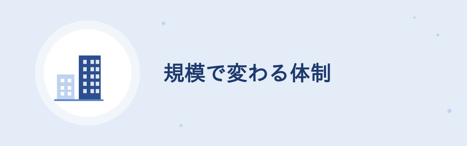 規模で変わる体制