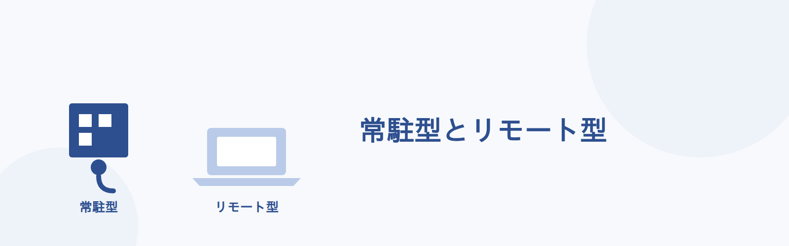 常駐型とリモート型