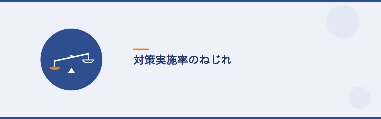 対策実施率のねじれ