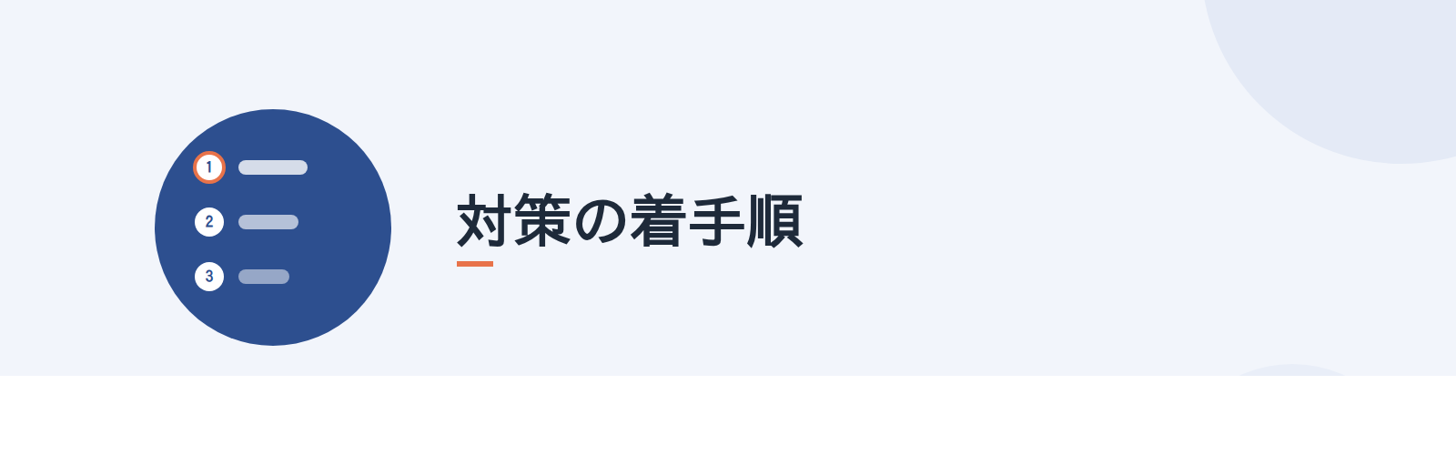 対策の着手順