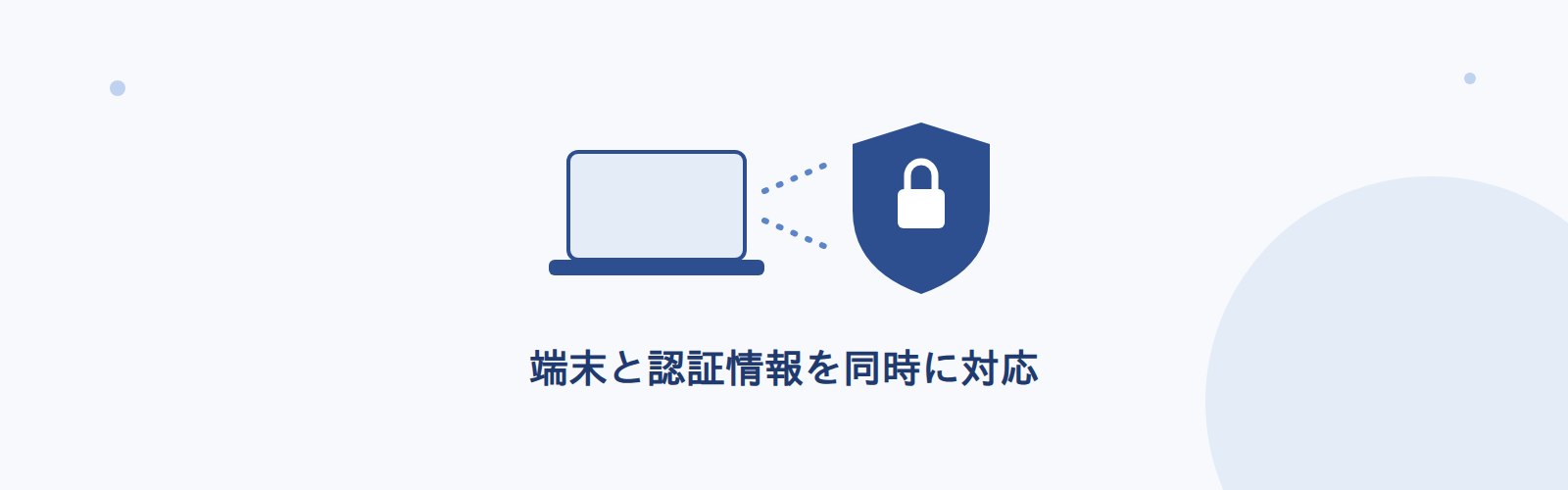 端末と認証情報を同時に対応