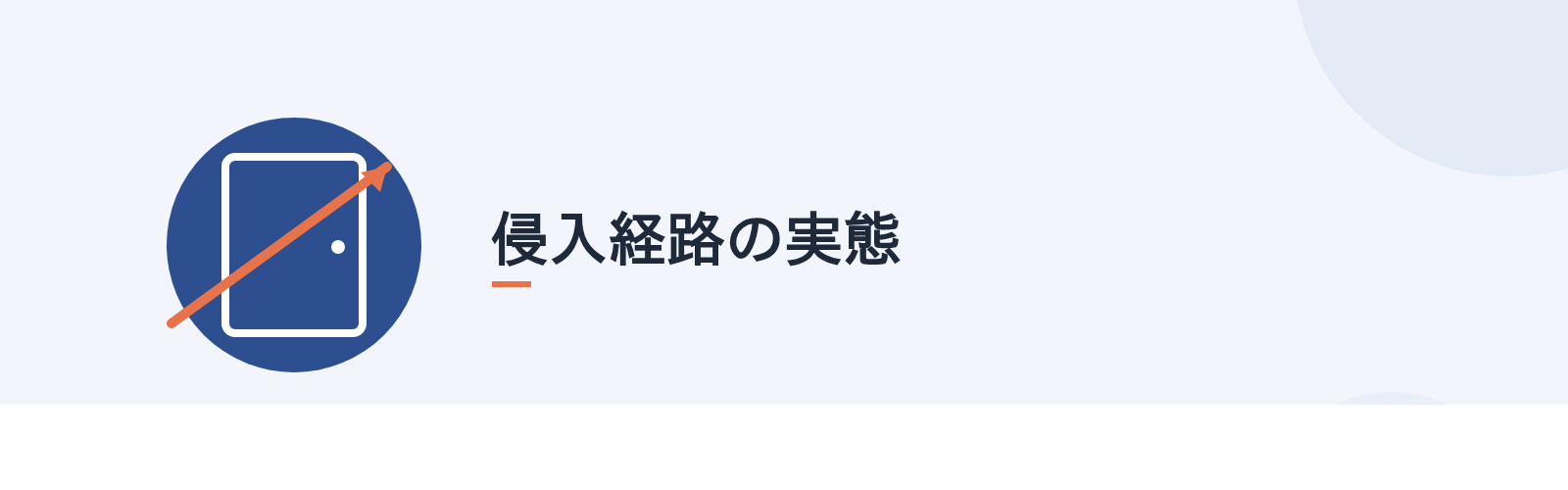 侵入経路の実態
