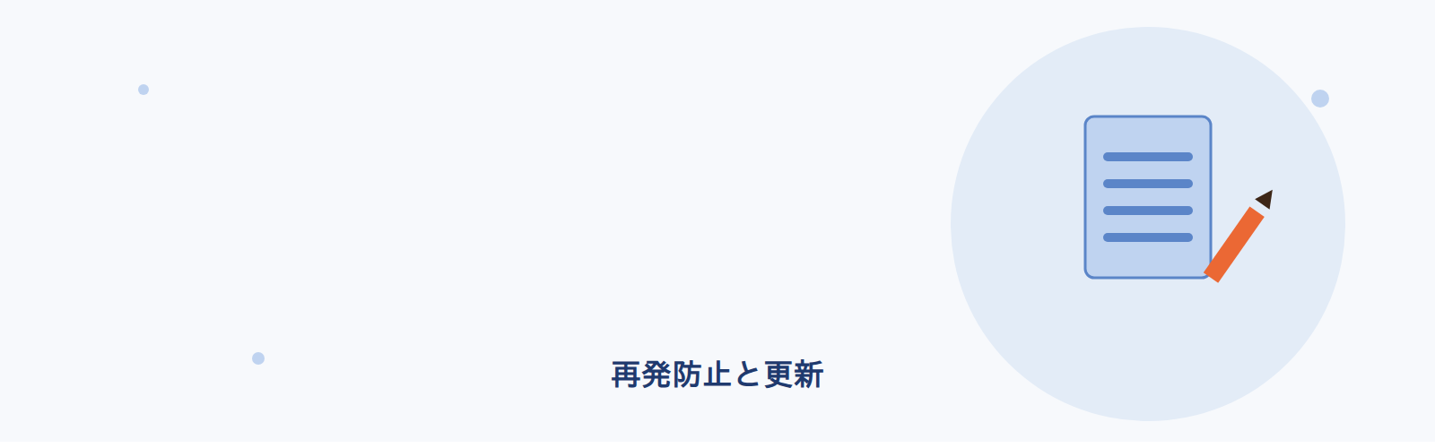 再発防止と更新