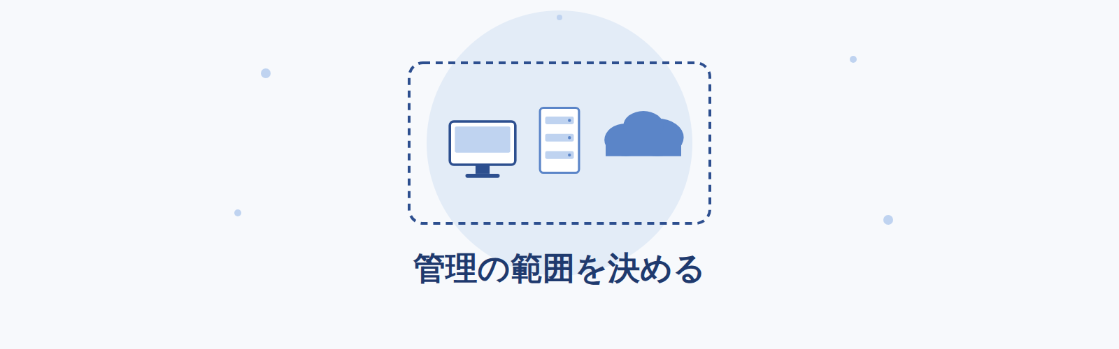 管理の範囲を決める