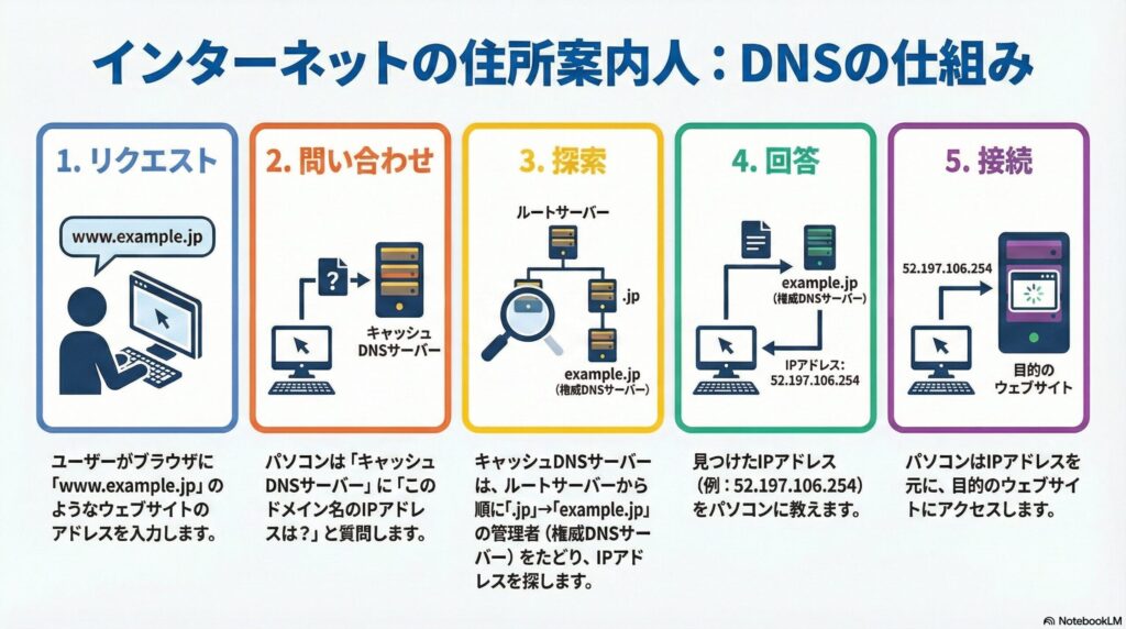 DNSの仕組みの画像