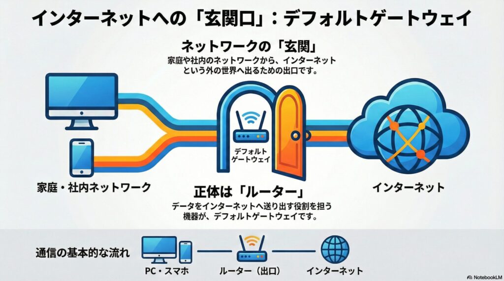 デフォルトゲートウェイとはの画像