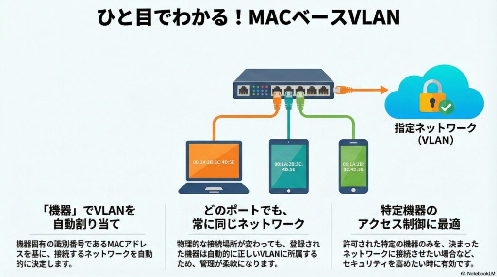 MACベースVLANの特徴