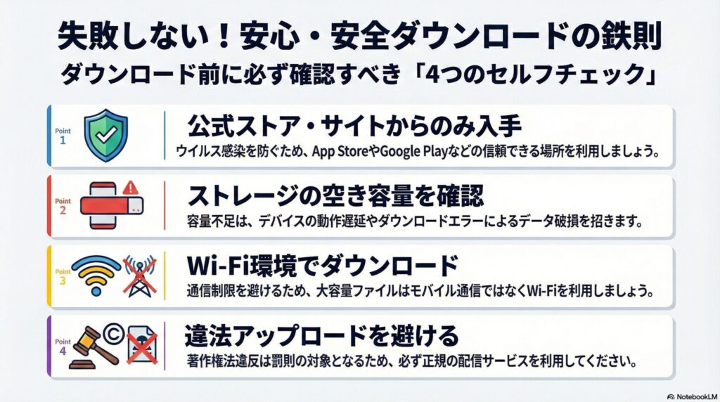 失敗しないためのダウンロード時の注意点4選の画像