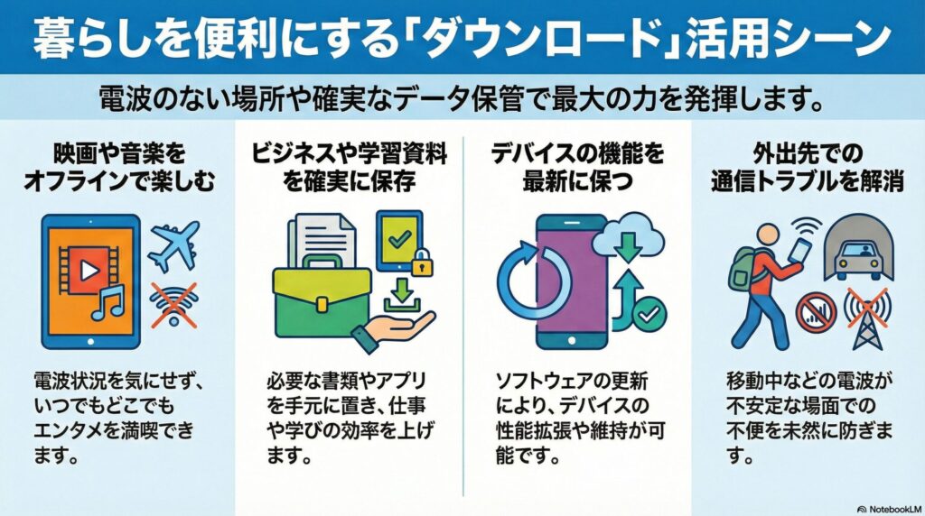 ダウンロードが活用される場面の画像