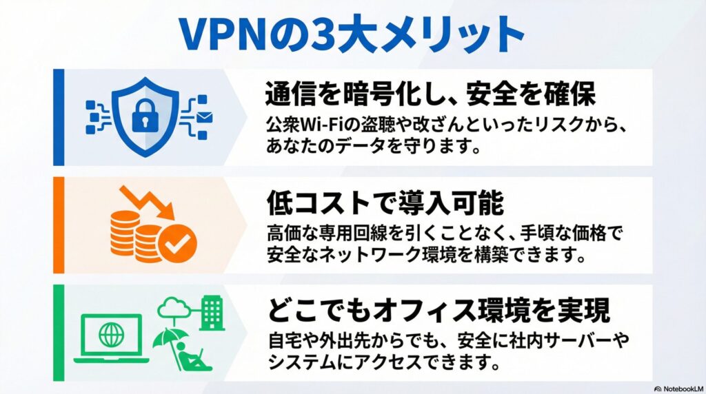 VPNを導入する3つのメリット