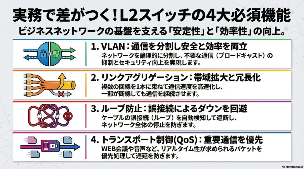 実務で役立つL2スイッチの必須・追加機能