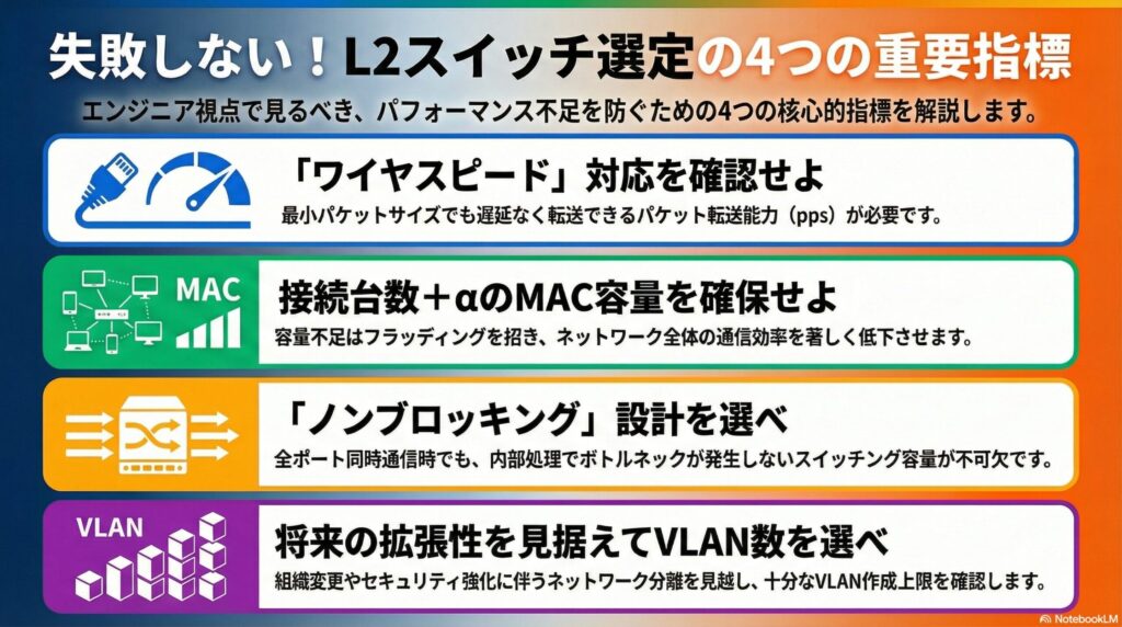 失敗しないL2スイッチ選定のポイントの画像