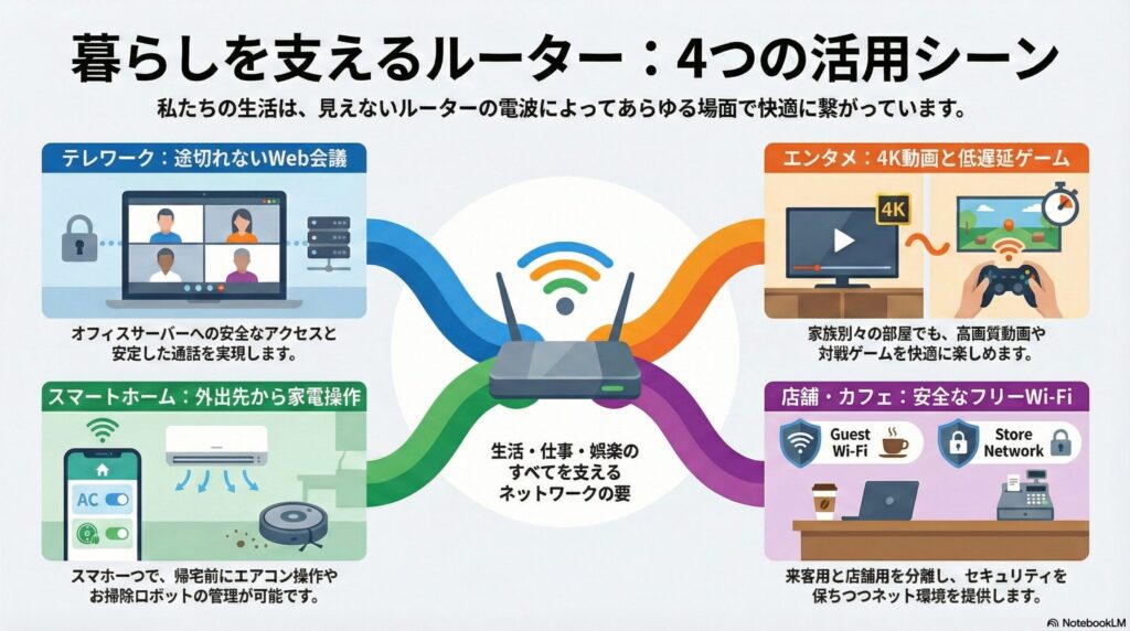 ルーターが使用される場面の画像