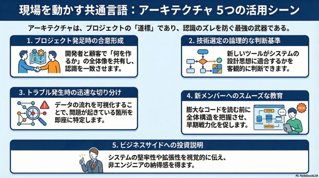 アーキテクチャが活用される場面の画像