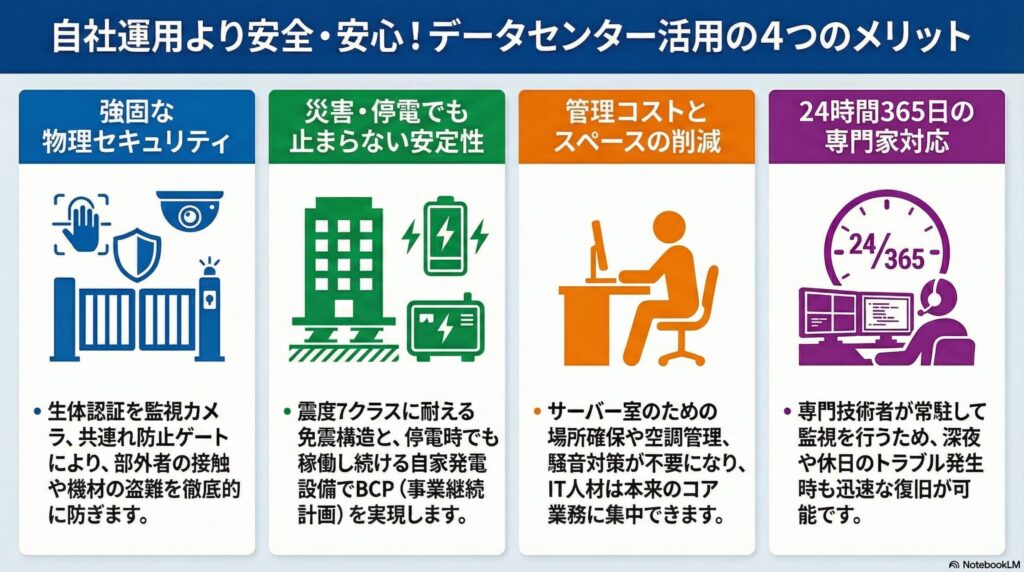 データセンターを利用するメリットの画像