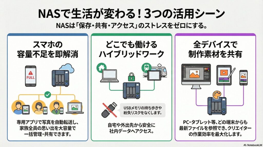 NASの導入が効果的なシーンの画像