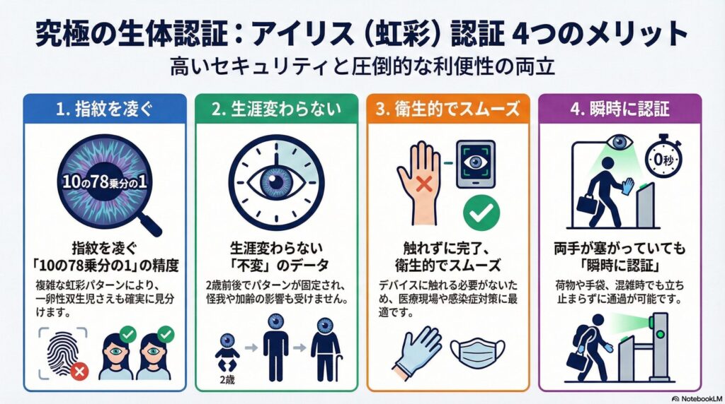 アイリス認証のメリットの画像