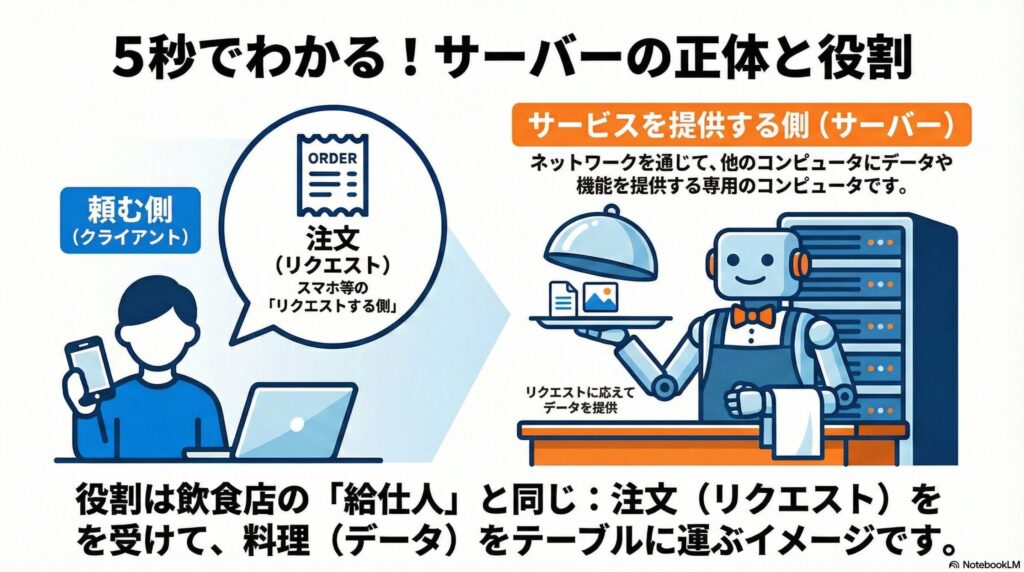 サーバーの種類と役割の画像