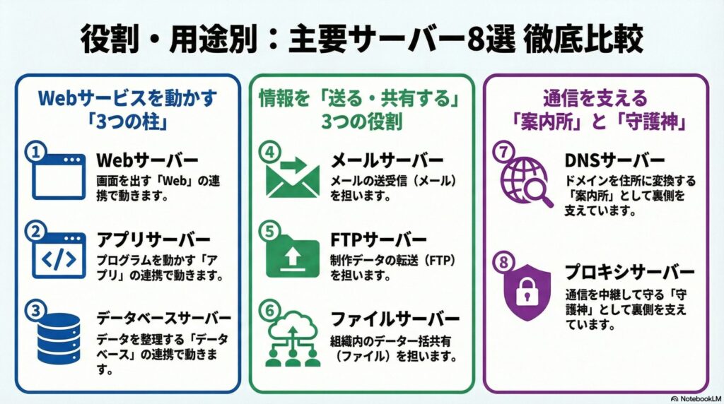 【役割・用途別】主要なサーバー8選の画像