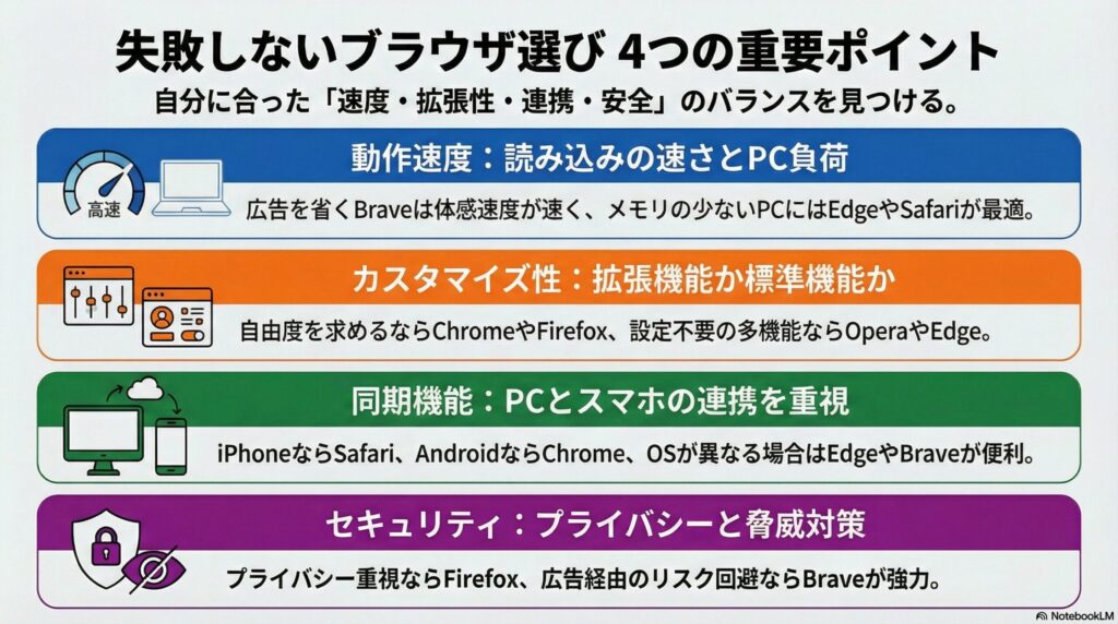失敗しないブラウザ選びのポイント4選の画像