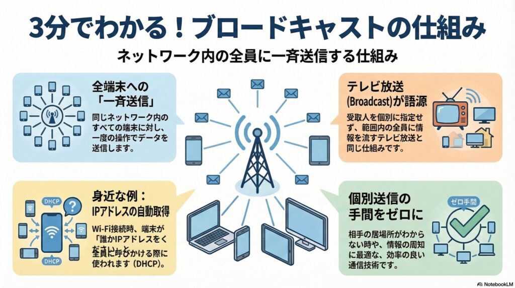 ブロードキャストとはの画像