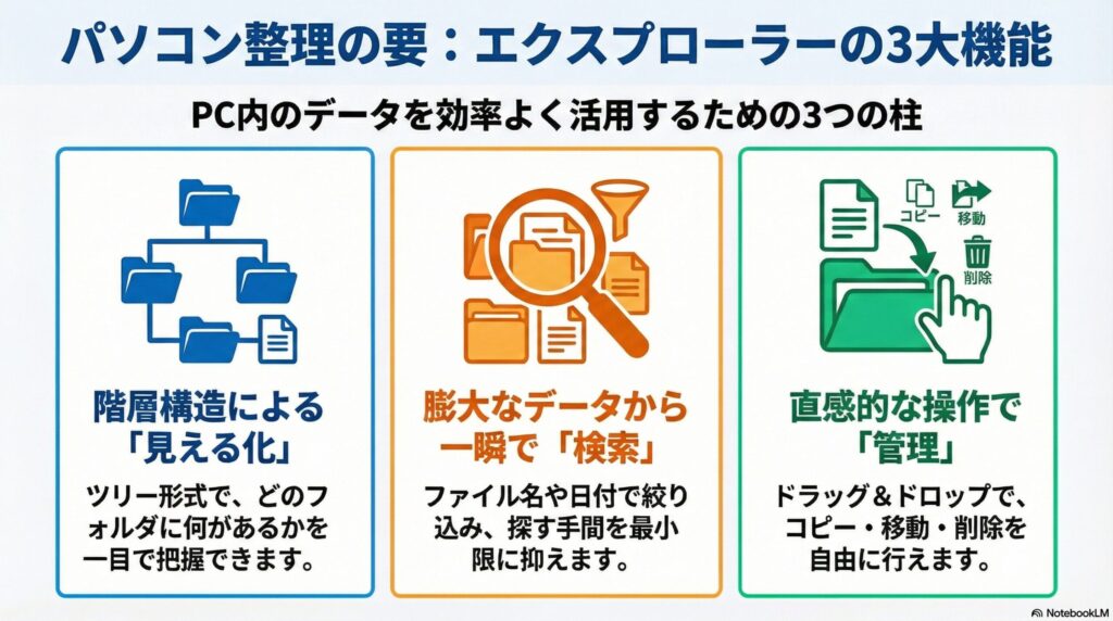 エクスプローラーの機能の画像