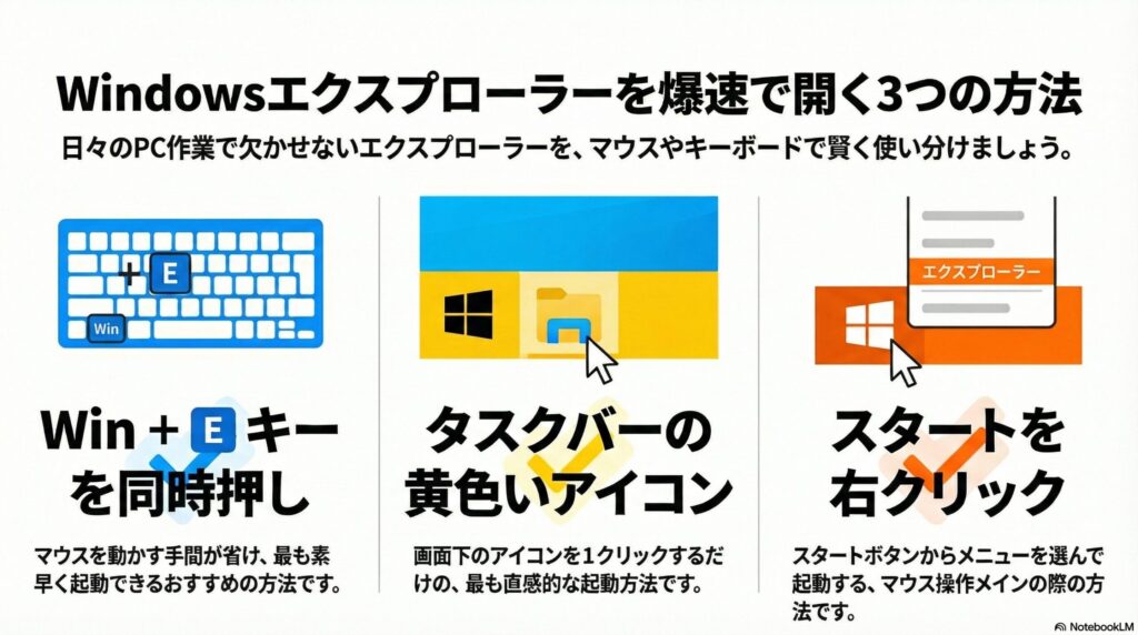 エクスプローラーの基本的な使い方の画像