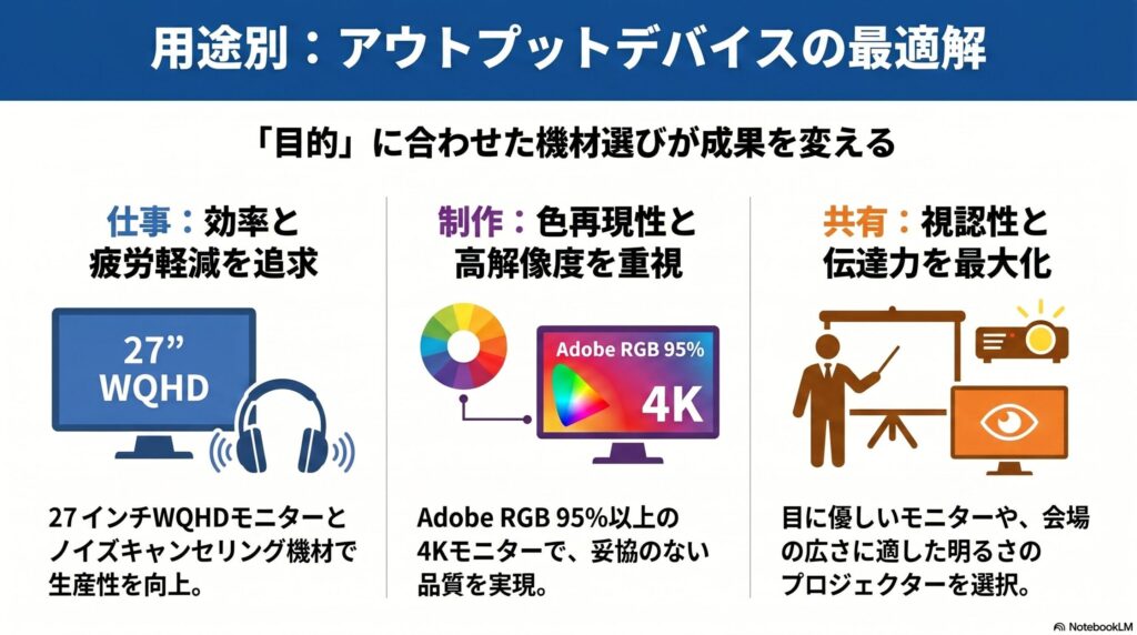 用途別おすすめのアウトプットデバイスの選び方の画像