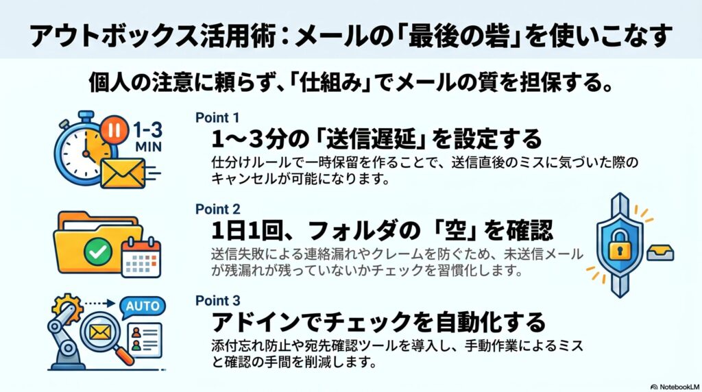 アウトボックスを使いこなすためのポイントの画像